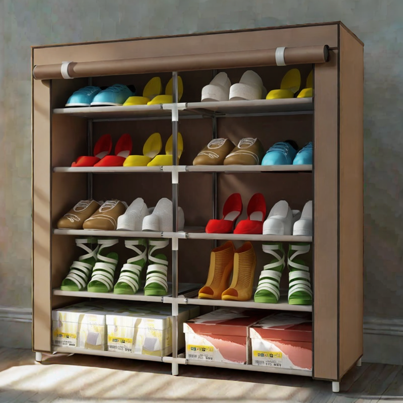 Large Capacity Dust-Proof Shoe Rack for Closet