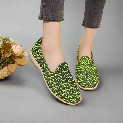 Bequeme Slipon Loafer Damen Lebhaftes Muster Blau Unbekannt