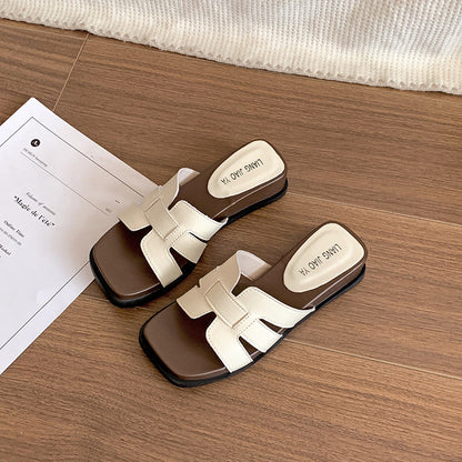 Elegante Damen Pantoletten mit Retro Charme und Keilsohle