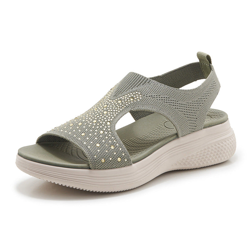 Komfort Plateausandalen Damen Mit Weicher Sohle