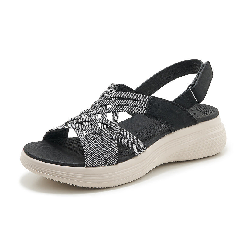 NovaFit Orthopädische Keilsandalen Beige 39 ErgoFußbett