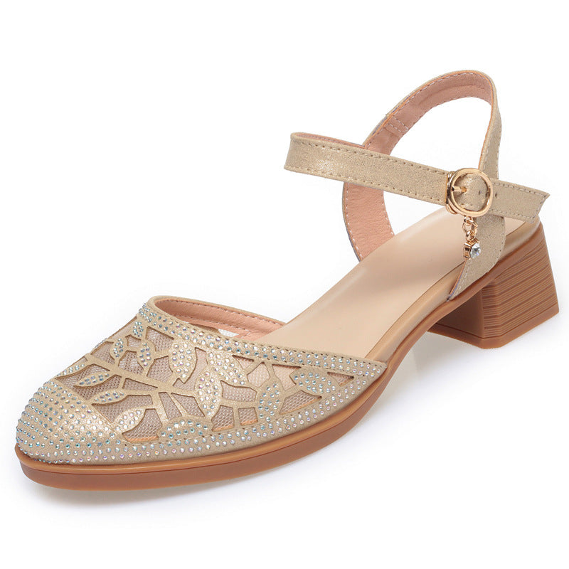 Elegante Damen Pumps Mit Niedrigem Absatz 4 cm Schwarz