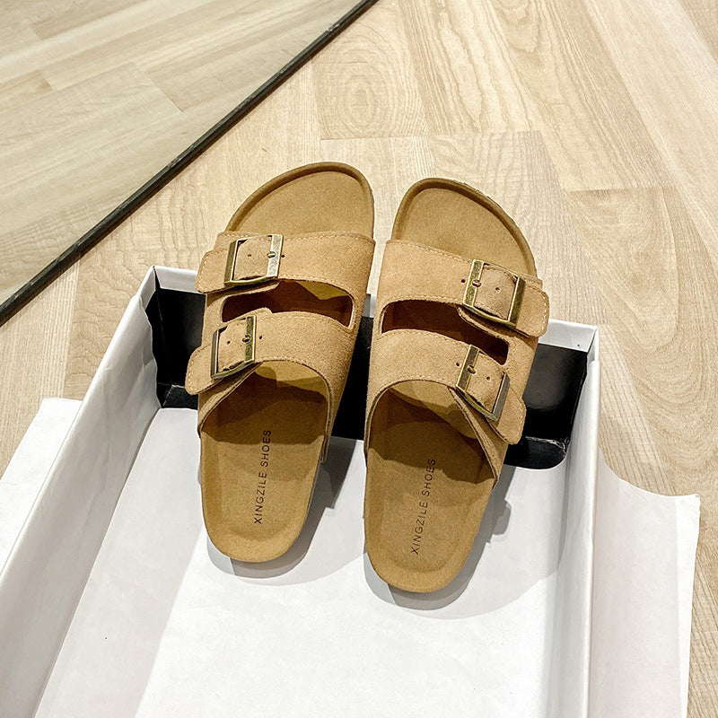 SoftSandal Grüne Sandalen Damen Doppel Schnallen Gr 36