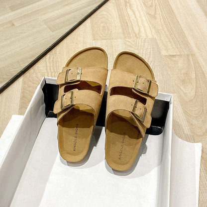 SoftSandal Grüne Sandalen Damen Doppel Schnallen Gr 36