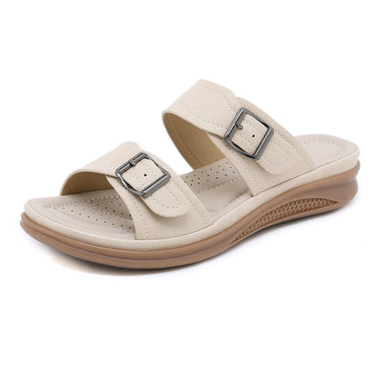 Verstellbare Komfortsandalen Damen Mit Schnallenriemen