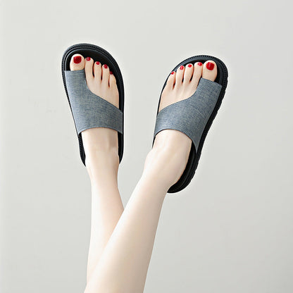 Bequeme Hallux Sandalen Braun Leder Dicke Sohle Damenschuh