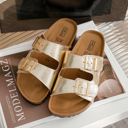 SoftSandal Grüne Sandalen Damen Doppel Schnallen Gr 36