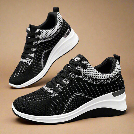 5 cm Keilabsatz Sneaker Atmungsaktives Strickobermaterial