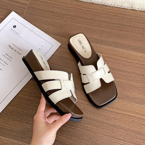 Elegante Damen Pantoletten mit Retro Charme und Keilsohle