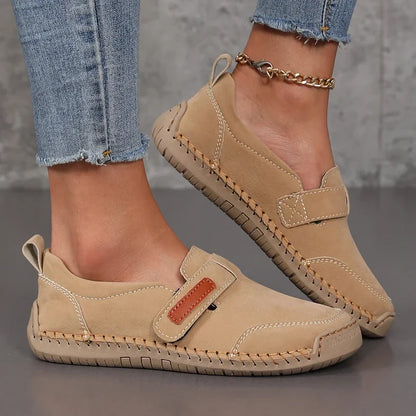 Damen Freizeitschuhe Beige Mit Rutschfester Sohle Komfort