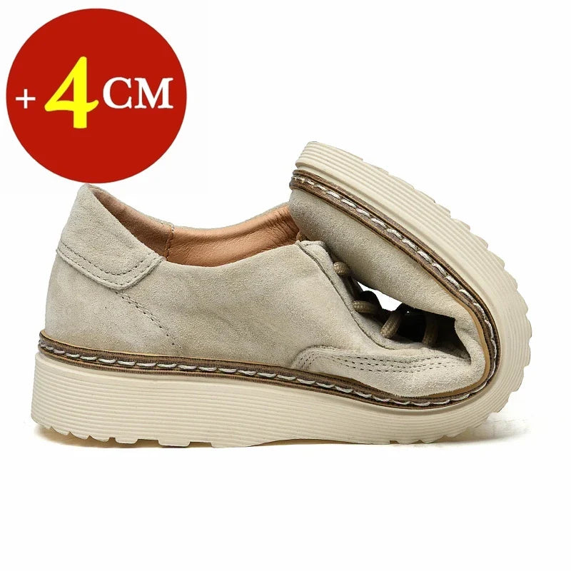 Klassische Erhöhungsschuhe mit edlem Loafer-Design