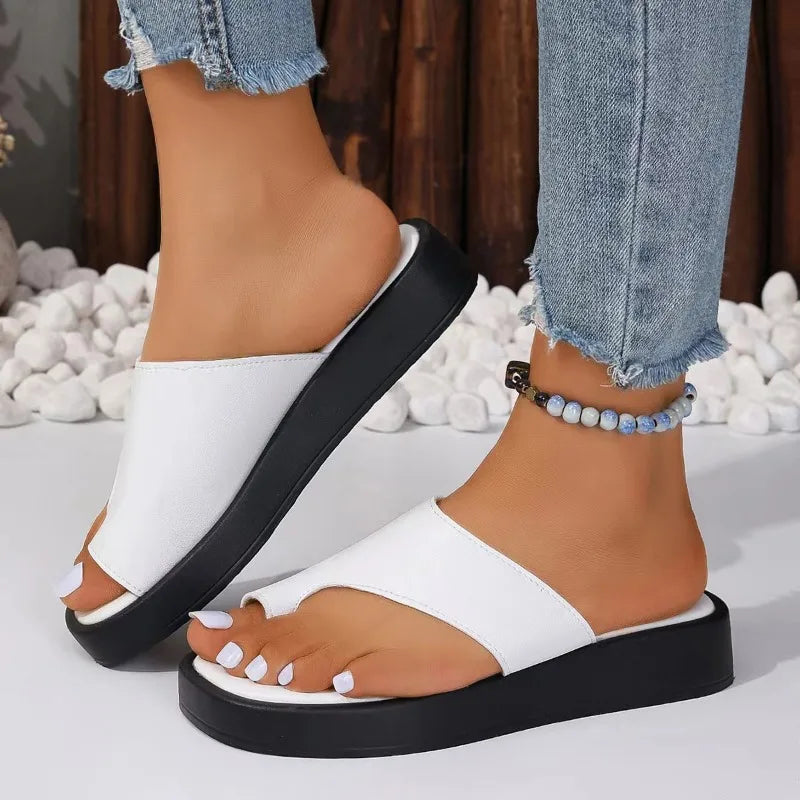 Damen Open Toe Sandalen Schwarz Hallux Schutz Sommerschuhe