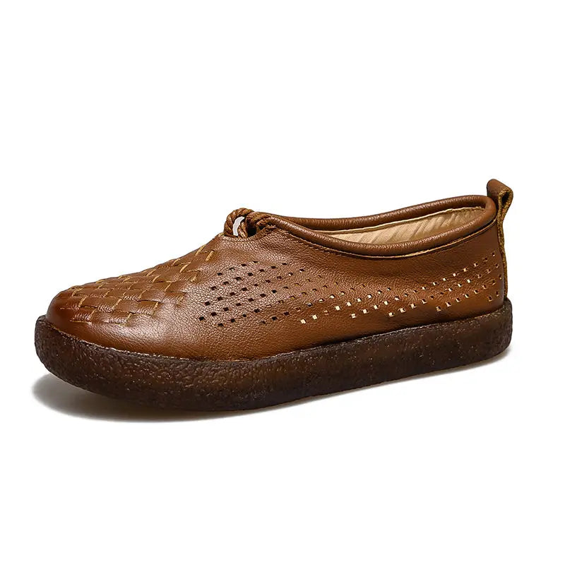Bequeme Damen Slipper Im Ethno Stil Aus Echtem Leder