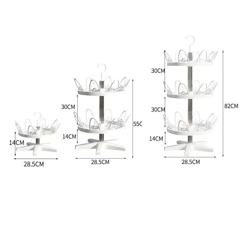 Multi-Use Rotating Shoe Drying Rack