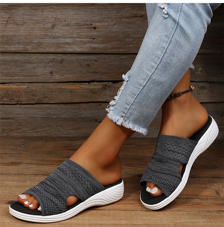 Easy Step Wedge Platform Sandals for Wide Feet - Shoussy