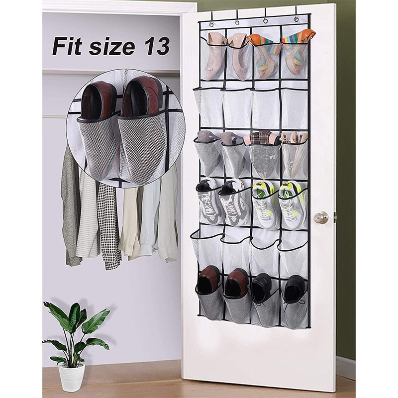 Clear Space Saving Door Shoe Hanger