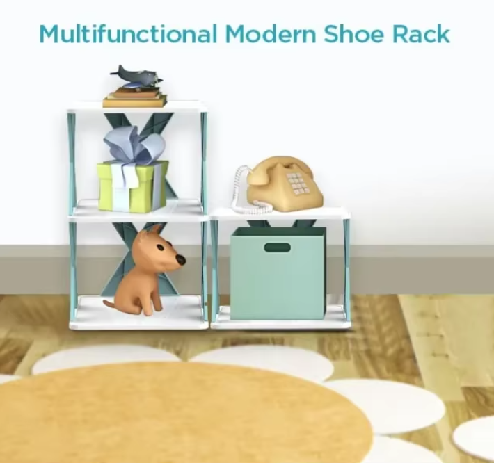 Compact Corner Shelving Shoe Organizer