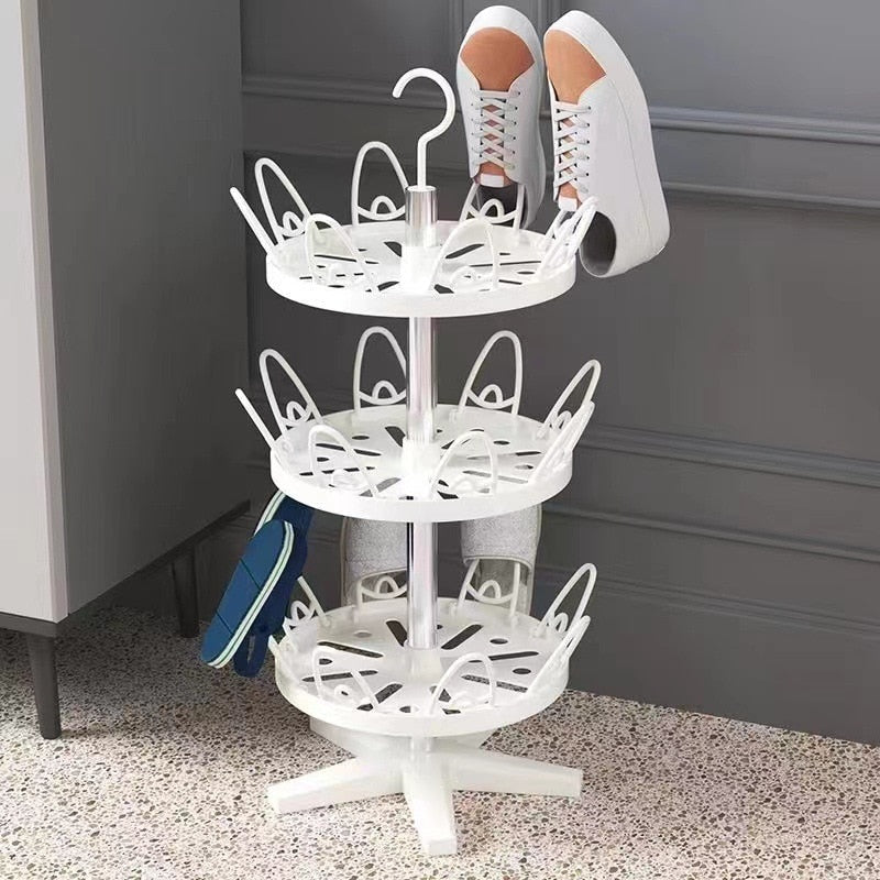 Multi-Use Rotating Shoe Drying Rack