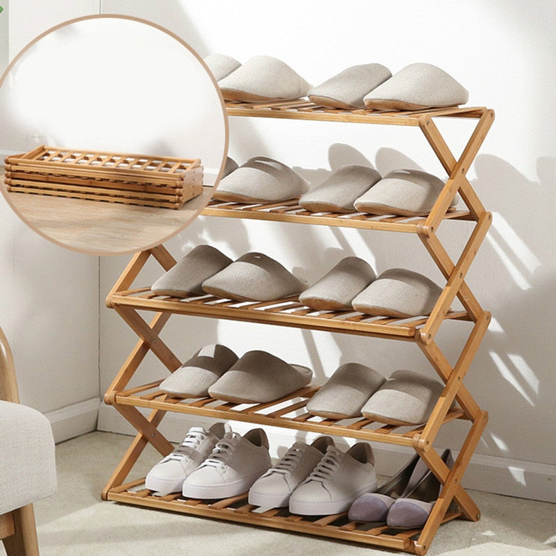 Multi-Layer Foldable Shoe Rack