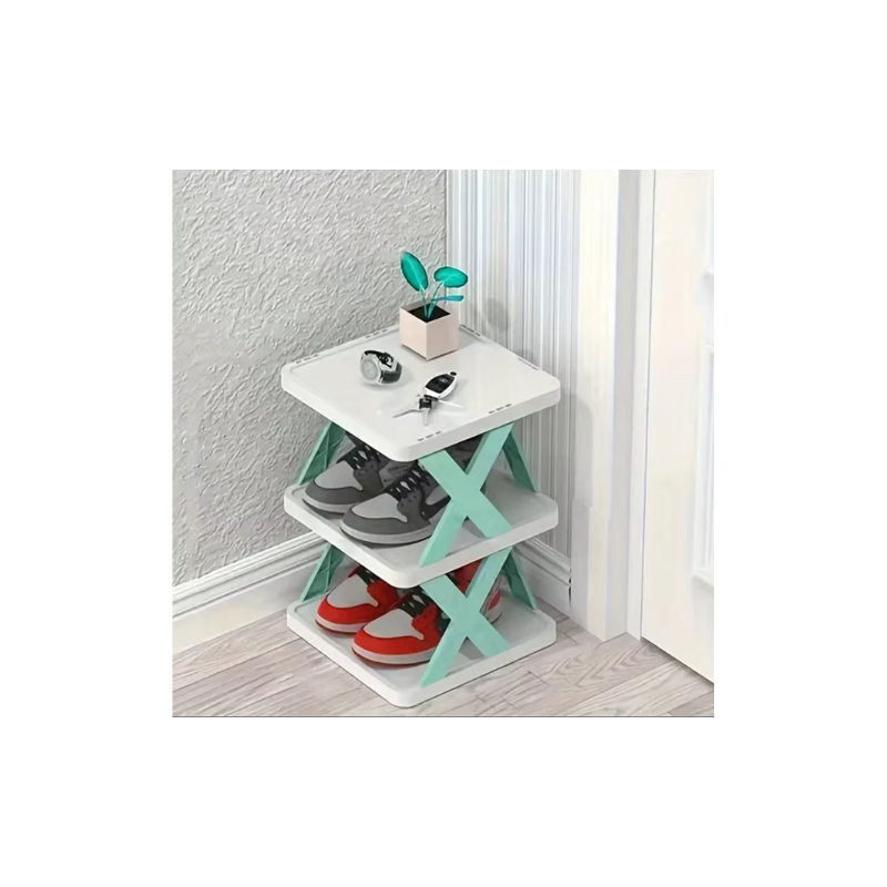 Compact Corner Shelving Shoe Organizer