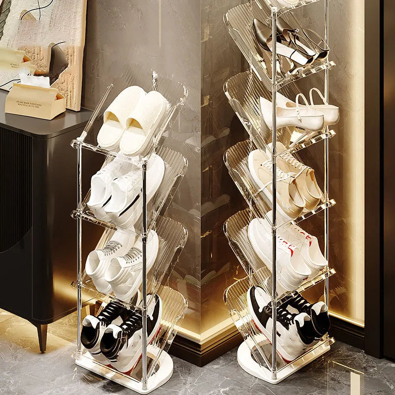 Multi-Layer Transparent Shoe Rack for EntryWay