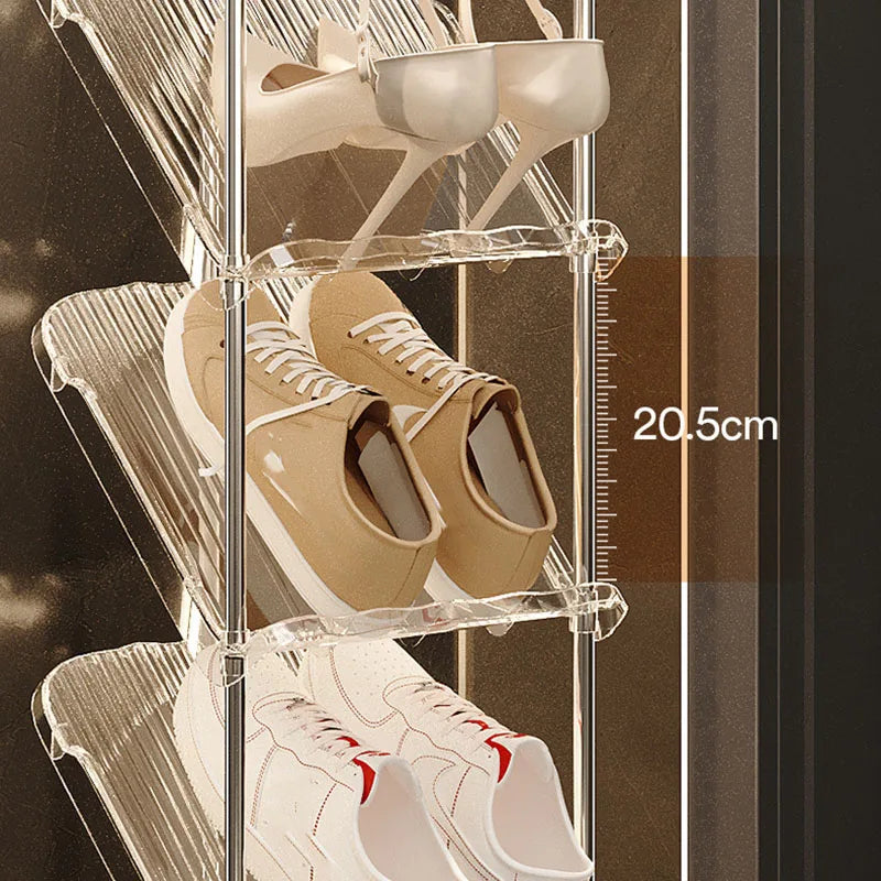 Multi-Layer Transparent Shoe Rack for EntryWay