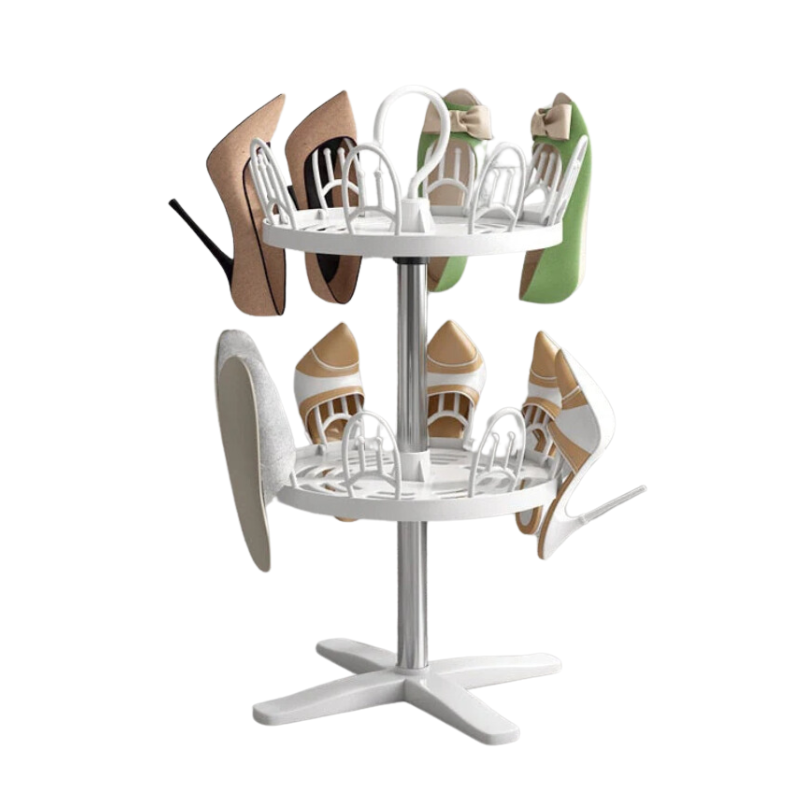 Multi-Use Rotating Shoe Drying Rack