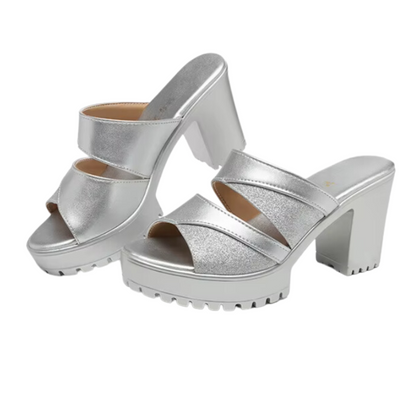 FlexiCare Orthopädische Sandalen Blockabsatz Bequem Damen