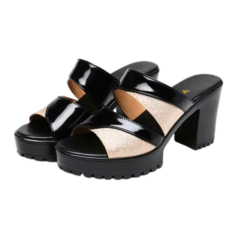 FlexiCare Orthopädische Sandalen Blockabsatz Bequem Damen