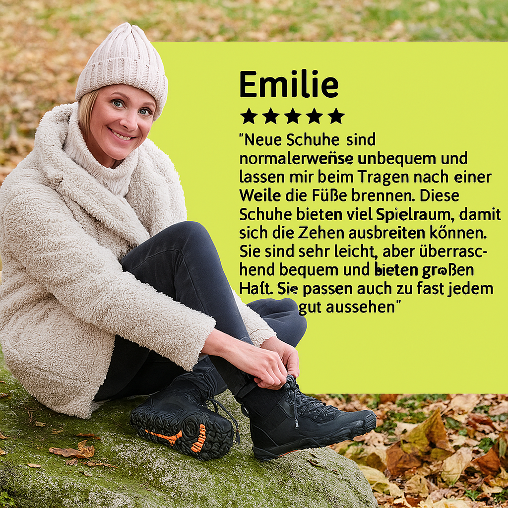 GirafflySticky Barfuß-Sneaker ZeroDrop Olivgrün Orangesohle