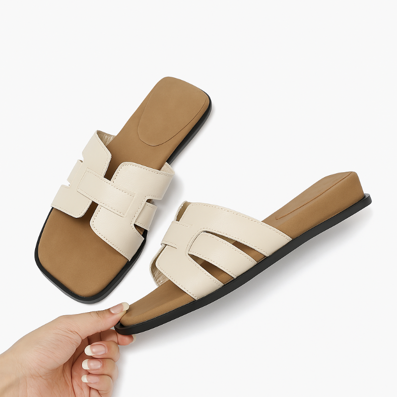 Damen Sandalen mit eckiger Spitze im French Chic Stil