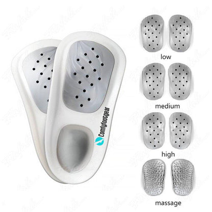 Hard Orthotics for Flat Feet Arch Support Orthopedic Cushions - Plantar Fasciitis Insoles - ComfyFootgear