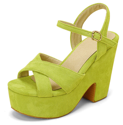 Damen Keil-Sandalen Blau Mit Ergonomischem Fußbett