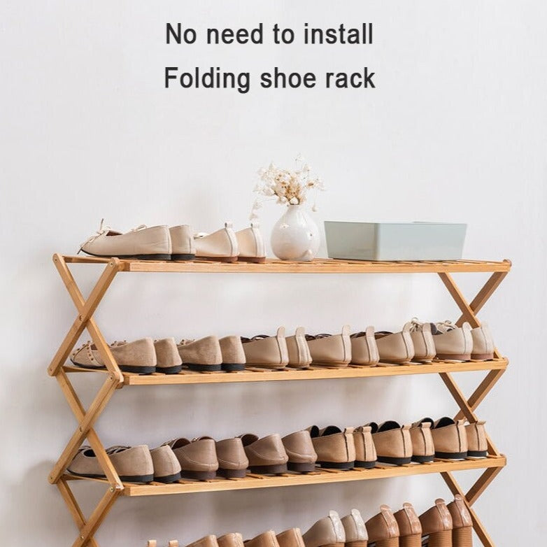 Multi-Layer Foldable Shoe Rack